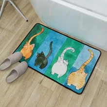 Нескользящий коврик для ванной комнаты приветственные напольные коврики с принтом кота кухонные ковры коврики противоскользящие области ковер уличный коврик