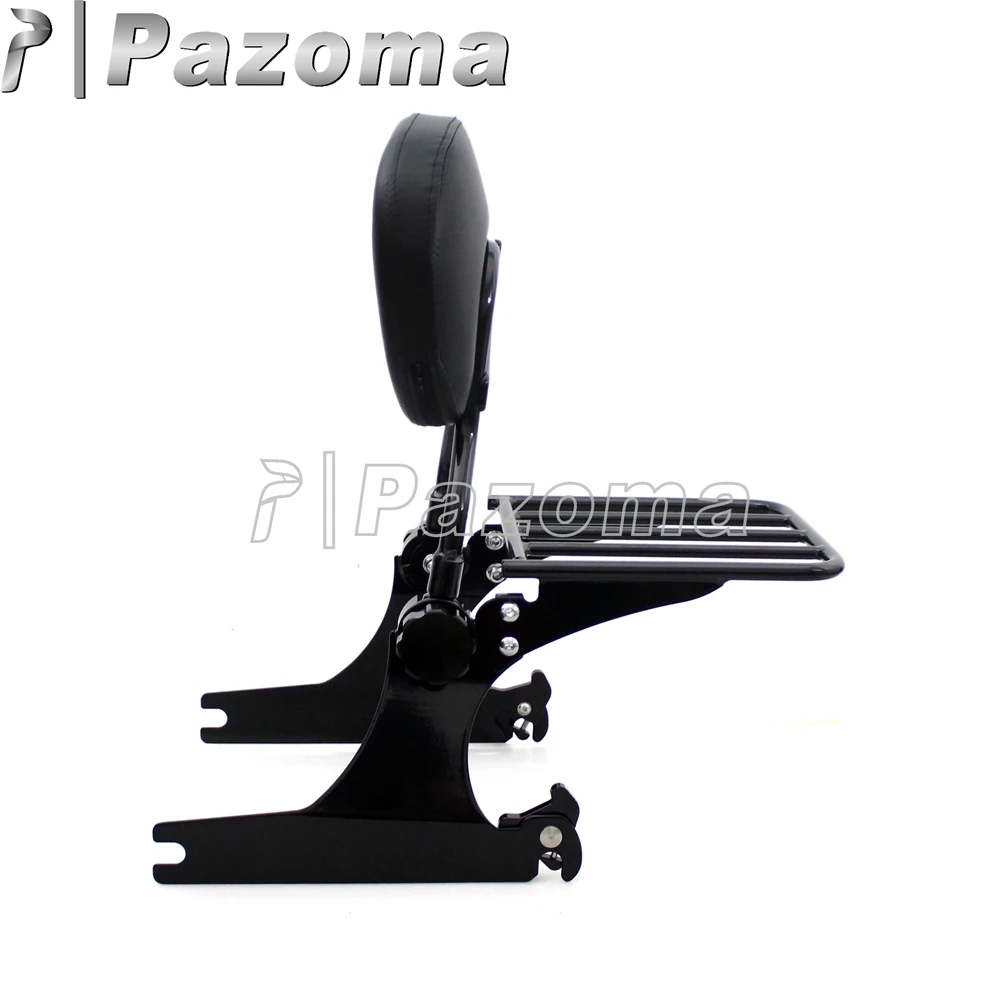 US $108.56 Motorcycle Motorbike Adjustable Detachable Backrest Sissy Bar Luggage Rack for Harley Dyna FXD FXDC FXDL FXDX 2002Later