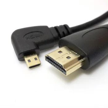 

10pcs/lot Cablecc Left Angled 90D Micro HDMI to HDMI Male Cable 5ft Xoom