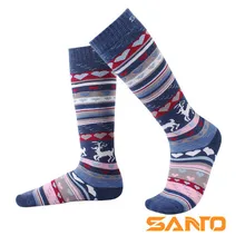 Детские Лыжные носки(2 пар/лот) Санту S075/S076; Детские хлопковые спортивные носки длиной до колена, теплые носки для пешего туризма на открытом воздухе