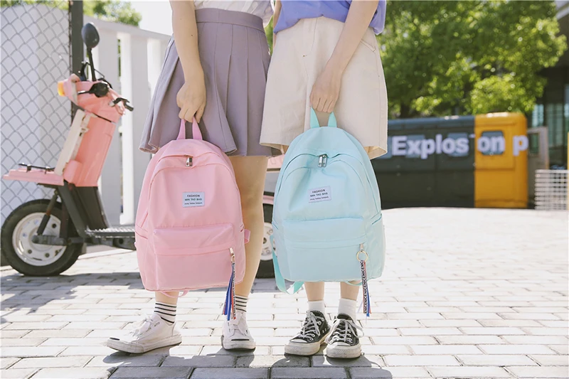 Модный рюкзак, женский рюкзак с кисточками, японский рюкзак для путешествий, женский рюкзак с лентами для девочек, женский рюкзак, рюкзак, рюкзак