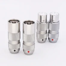 4Pieces Viborg 99.998% pure copper rhodium plated XLR Connector Plug Audio Cable Balance 3Pin viborg 99 998% pure copper 3p male female xlr plug connector jack hifi audio mic cable balance adapter 24k gold rhodium plated