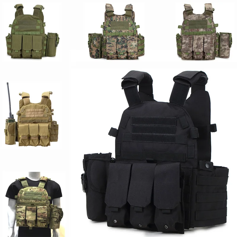 

6 Colors Tactical Vest Military Accessories Airsoft Hunting Vest Outdoor Training Combat Protection Vest Camouflage Waistcoat