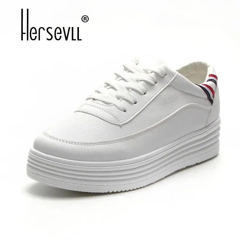 

2018 autumn hot seller new women's shoes sneakers round toe small white shoes fashion casual shoes students thick bottom trend