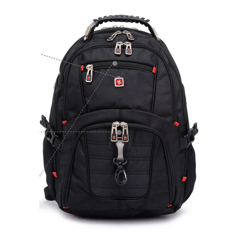 Swiss Men's Backpack 15.6 inch Computer Notebook School Travel Bags Unisex Large Capacity bagpack waterproof Business mochila