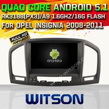 WITSON Android 5.1 Quad Core CAR DVD for OPEL INSIGNIA 2008-2011 GPS RADIO STEREO+1024X600 SCREEN+DVR/WIFI/3G+DSP+RDS+16GB flash