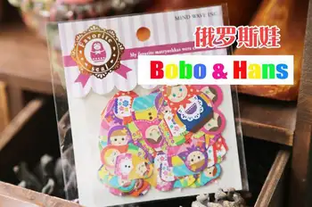 

New 70 pcs/pack cute russian doll mini style paper diary sticker Scrapbooking Decoration label Wholesale