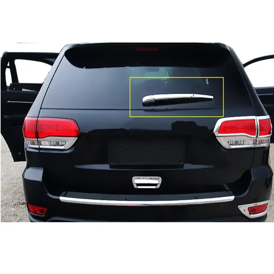 ABS Chromed Rear Rain Wiper Nozzel Cover Trim 3PCS