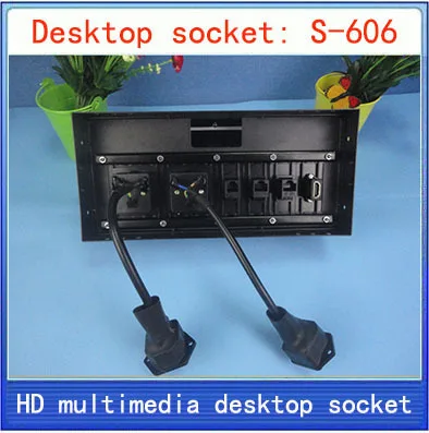 Настольная розетка/гнездо из алюминиевого сплава Видео Аудио HDMI USB RJ45 розетка для