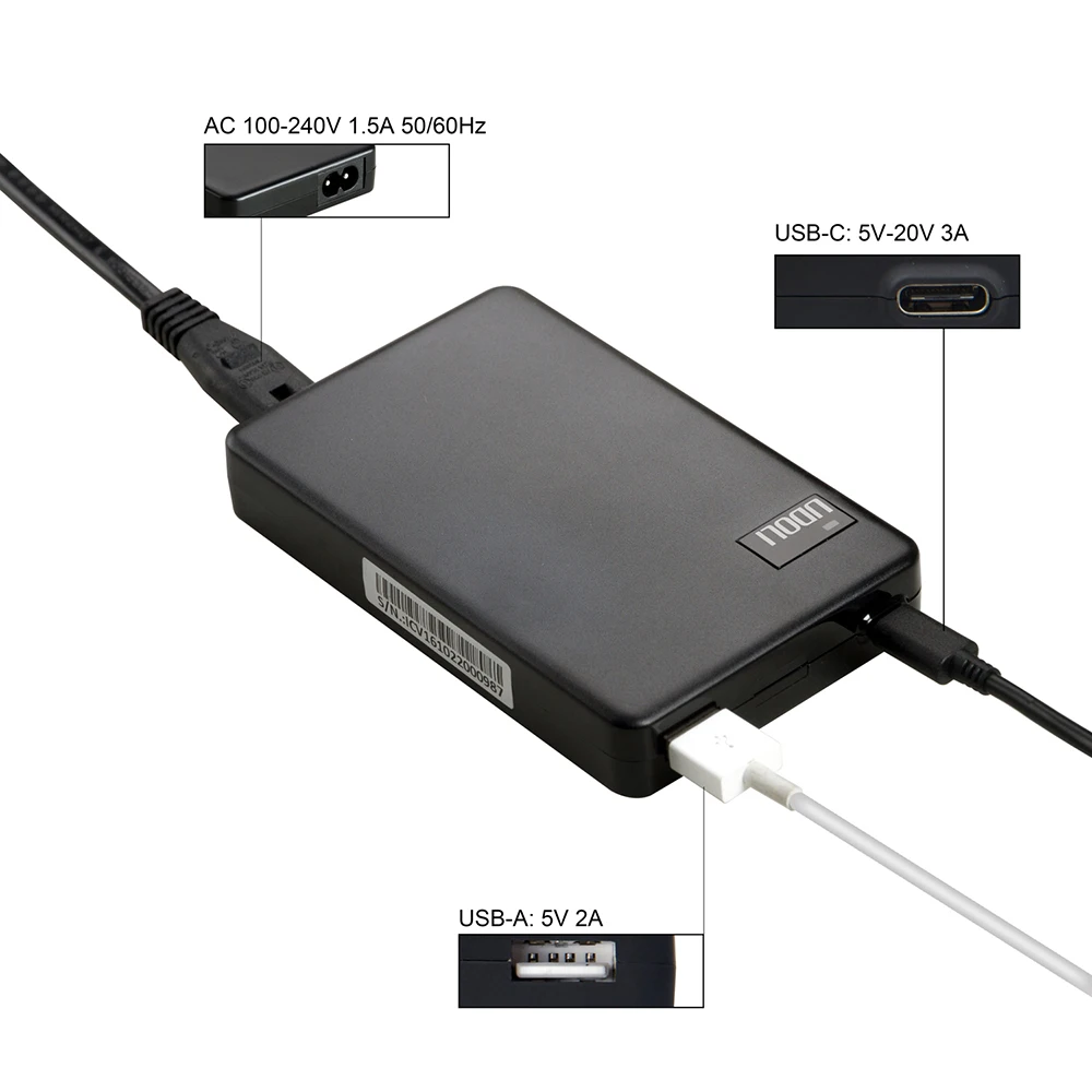 UDOLI 60 Вт USB Type C ноутбук зарядное устройство адаптер для ноутбука Macbook 12 15 дюймов Razer