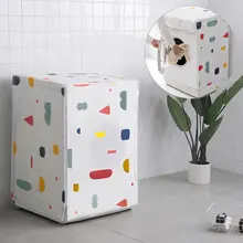 Бытовой Органайзер для хранения стиральной машины, пылезащитные Чехлы, принадлежности с геометрическим принтом, водонепроницаемый защитный чехол