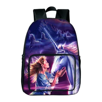

2019 Unicorn Backpacks Colorful Horse Rainbow Backpack For Student Boys Girls Kids School Bags Children Mochila Escolar