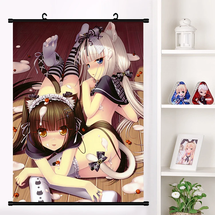 Аниме NEKOPARA Neko Para Chocolat ванильный сексуальный милый настенный свиток плакат Настенные подвесные плакаты коллекция домашнего декора