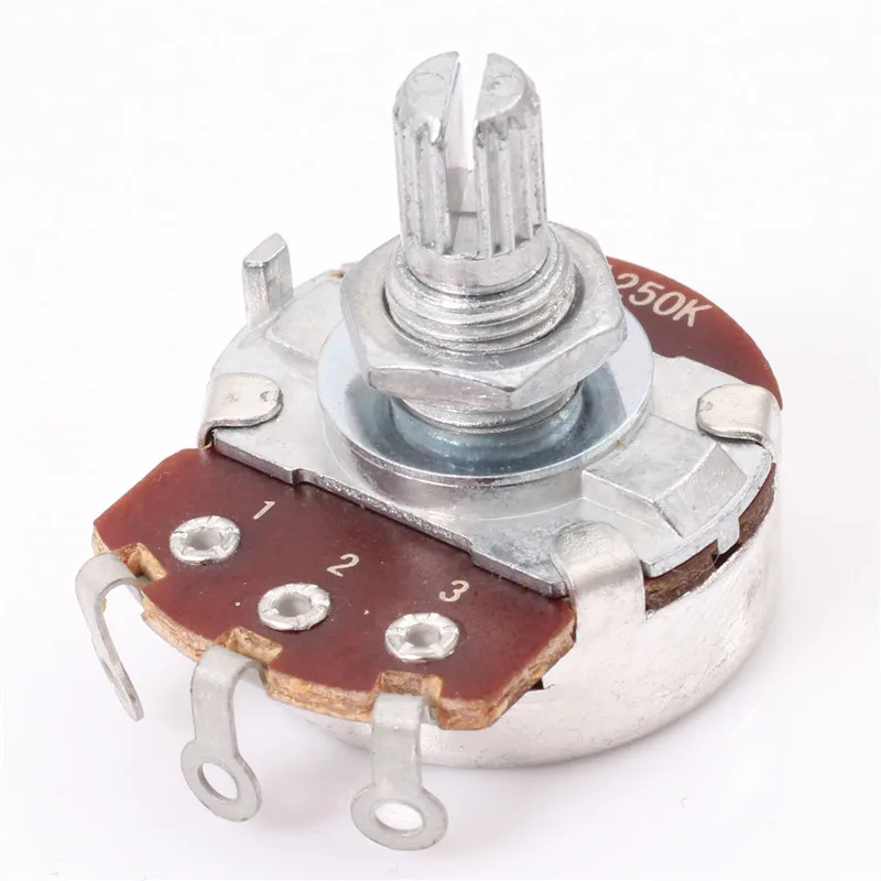5Pcs A250K 15mm Short Shaft Potentiometers Voice Volume Adjustment