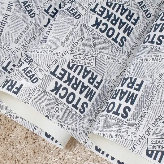 Periódico de Papel Tapiz En Inglés Alfabeto Retro Nostálgico De Moda