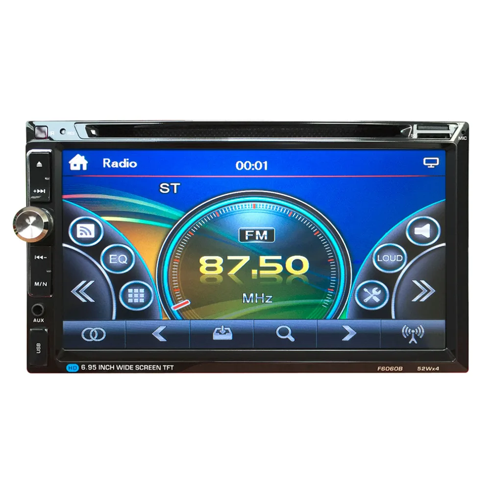 Universal F6060B Universal Car Vehicle 7 Inch Large Touch Screen Display Dual Din DVD Player Multimedia Player Car Entertainment