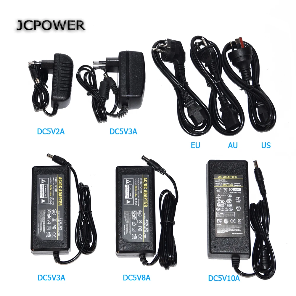Адаптер питания JCPOWER для светодиодных лент трансформатор переменный ток 220 В