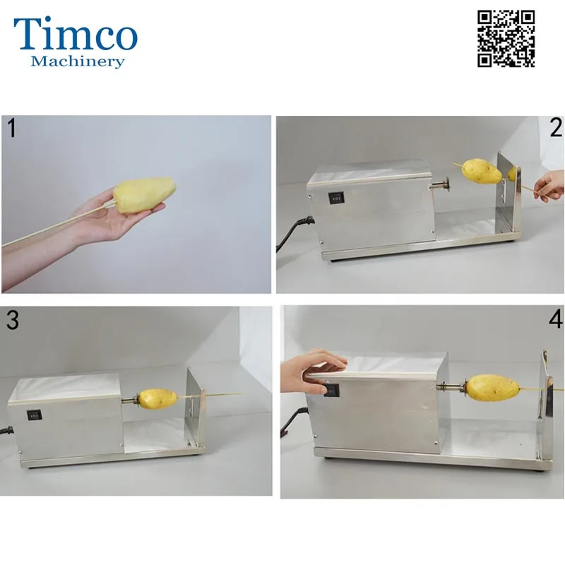 Электрический Резак для создания фигурного картофеля автоматический 110 V 220 V из нержавеющей стали аппарат для спиральной нарезки картофеля