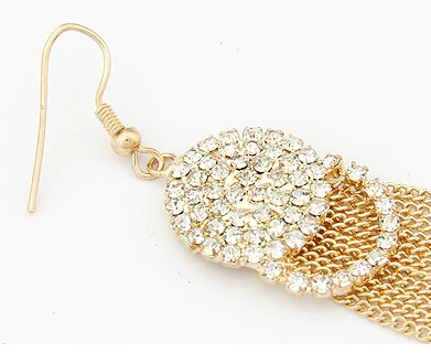 Женские Винтажные висячие серьги Boucle d'oreille длинные с цепочкой и кисточками