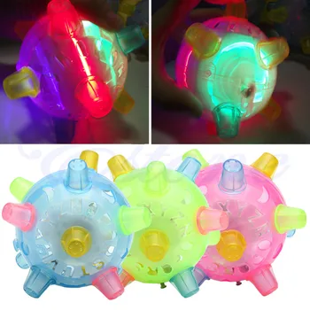 

2019 New LED Jumping Joggle Sound Sensitive Vibrating Powered Ball Game Kids Flashing Ball Toy