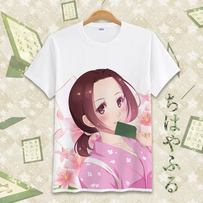 Chihayafuru Косплей Футболка аниме Wakamiya Shinobu Футболка модная женская мужская футболка Топ