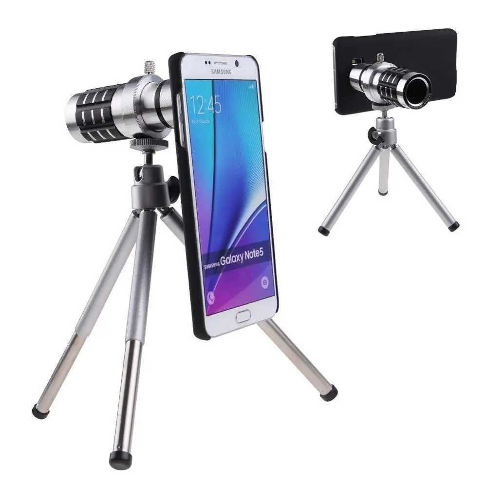 Camera Self 12X Zoom Telephoto Objective Telescope Lens+Tripod+Clip