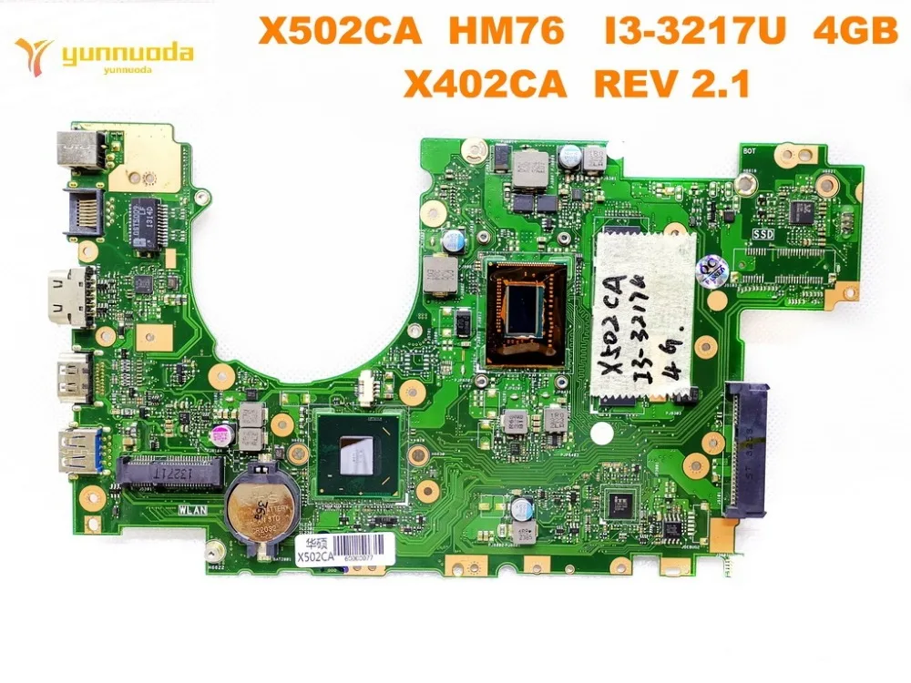  original for ASUS X402CA laptop motherboard X502CA HM76 I3-3217U 4GB X402CA REV 2.1 tested good fre