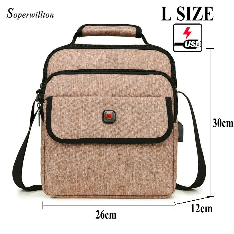 Soperwillton, мужская сумка, мужская сумка-мессенджер, бренд, модная сумка с мягкой ручкой, сумка через плечо, Мужская черная#1057 - Цвет: COFFEE L 2057
