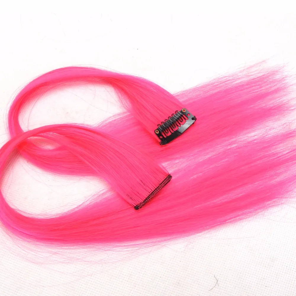 Colored synthetic hair extensions clips in one piece Ombre fake purple long straight rainbow hair pieces dream ice's Colored synthetic hair extensions clips in one piece Ombre fake purple long straight rainbow hair pieces dream ice's