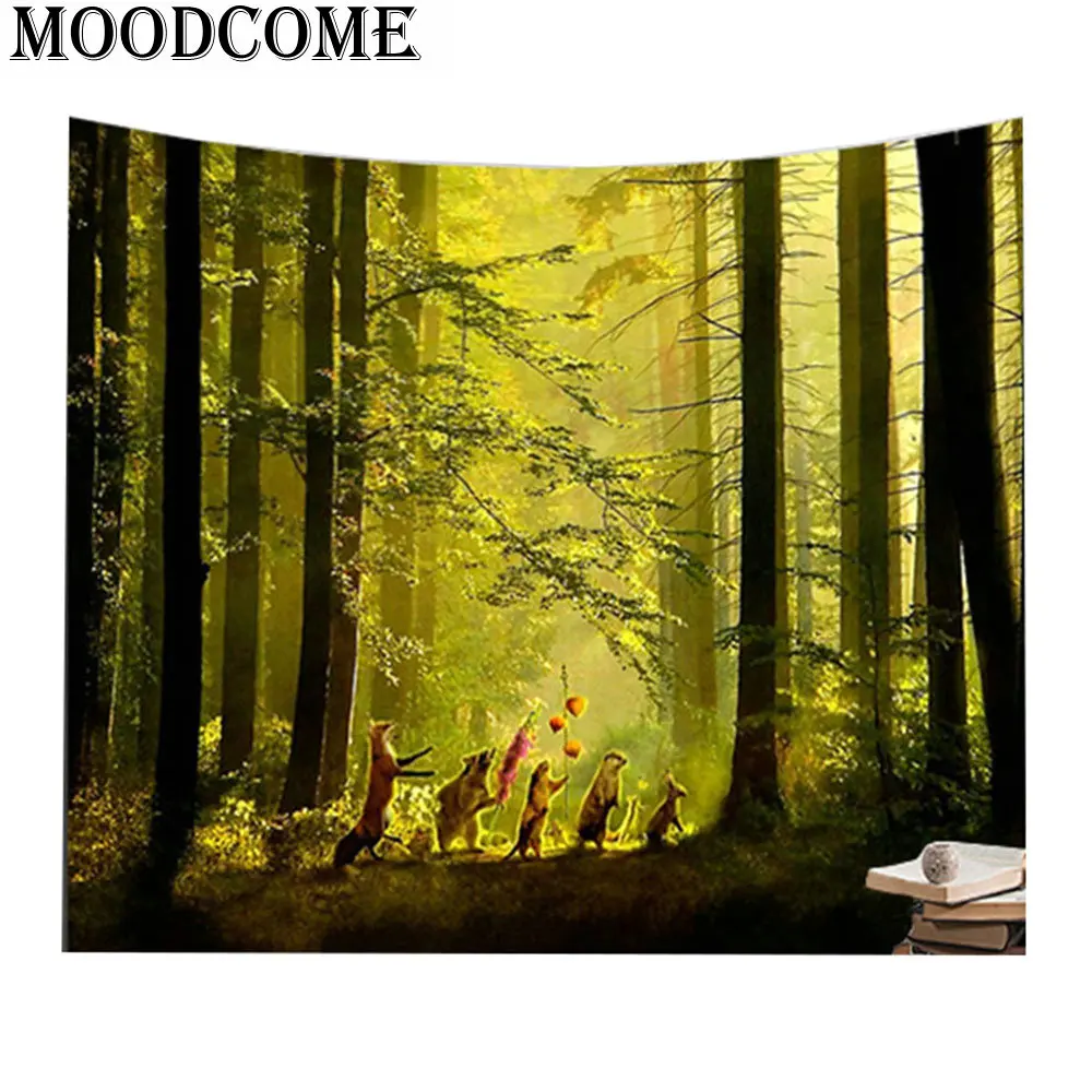 animal tapestry printed y wall hanging tapiz boho wall carpet polyester