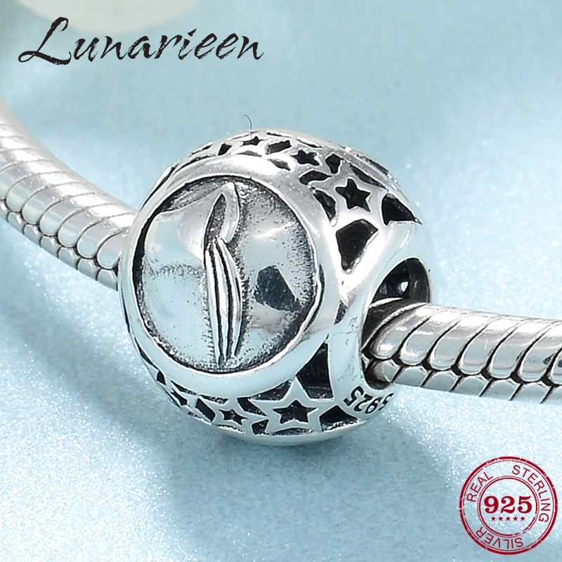 

Vintage 925 Sterling Silver Aquarius Star Sign Zodiac Beads Charms Fit Original Pandora Charm Bracelet Jewelry making