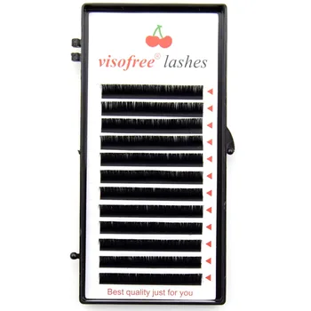 

Visofree Eyelashes 12rows/tray Faux Mink Individual Eyelashes Maquiagem Cilios Eyelash Extension mink eyelash extension all size