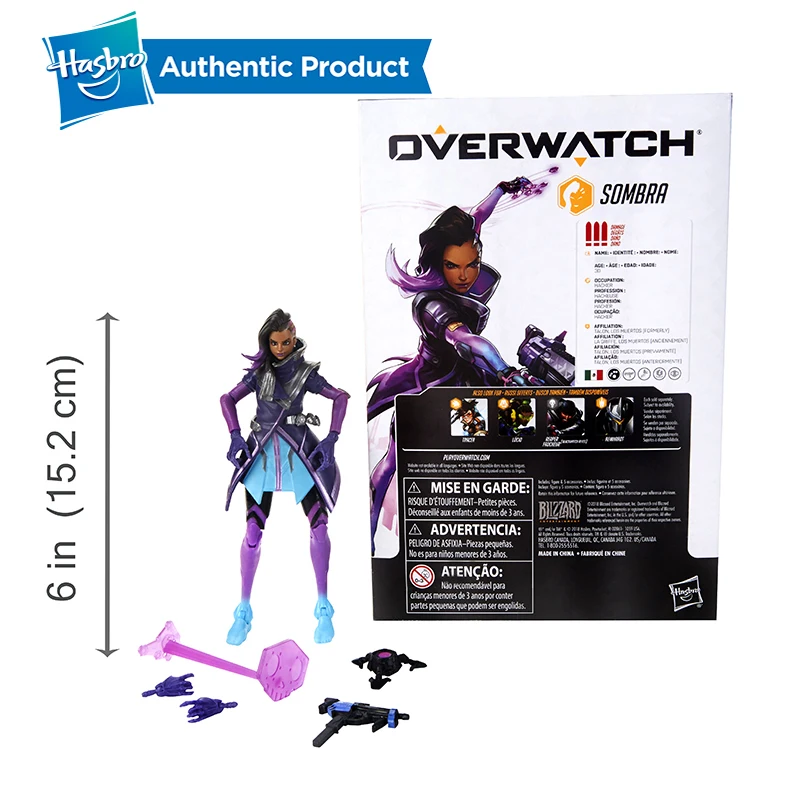Hasbro Overwatch Ultimates Tracer Sombra Lucio Blackwatch Reyes 6 дюймов Коллекционные Фигурки горячая
