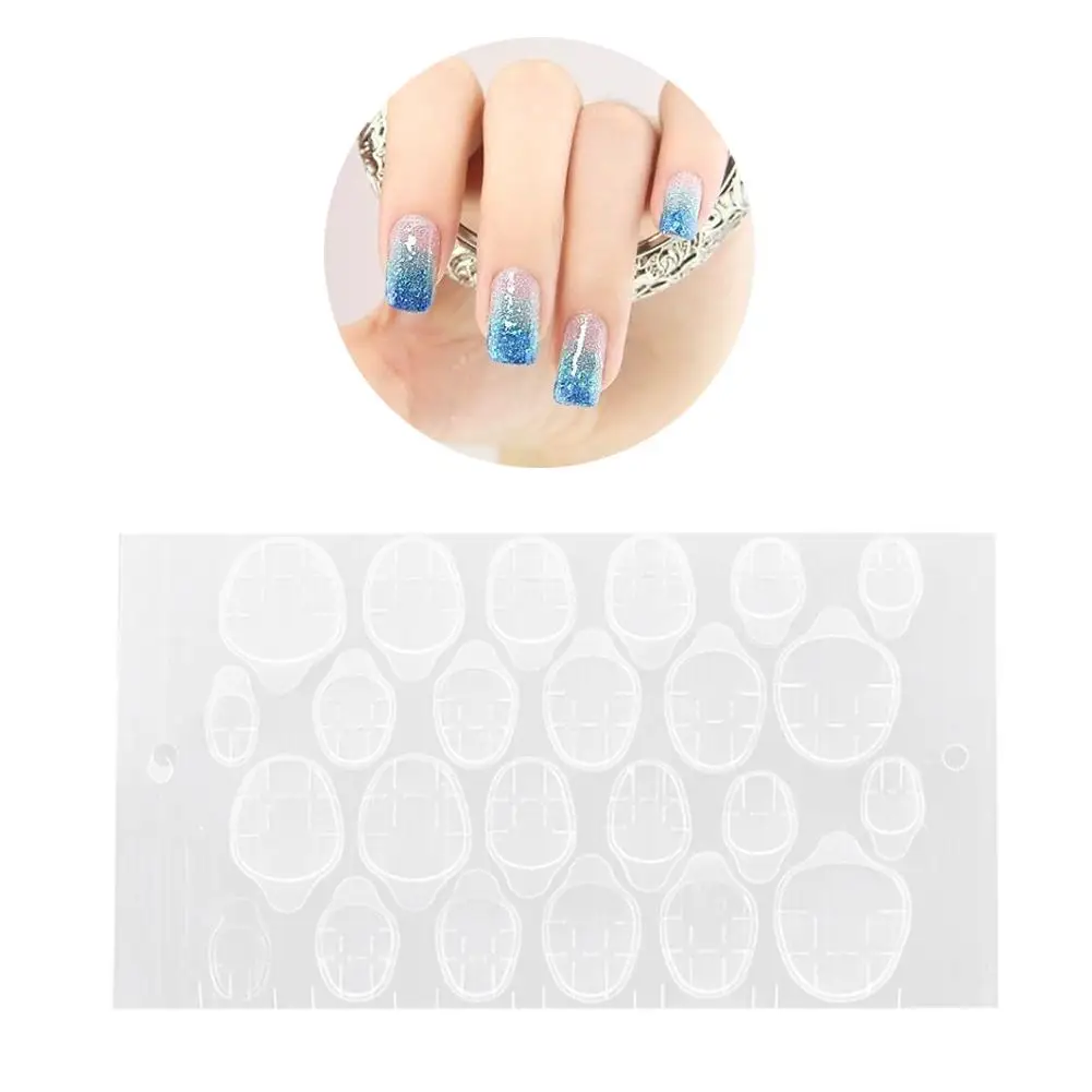 24pcs 10Sheet/pack Transparent Double Sided Adhesive Tapes Stickers