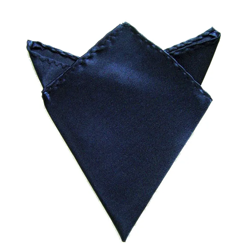 navy blue Распродажа мужские атласные однотонные простые костюмы Свадебный квадратный Карманный вечерние платок повязка на голову шейный шарф браслет полотенце - Цвет: navy blue