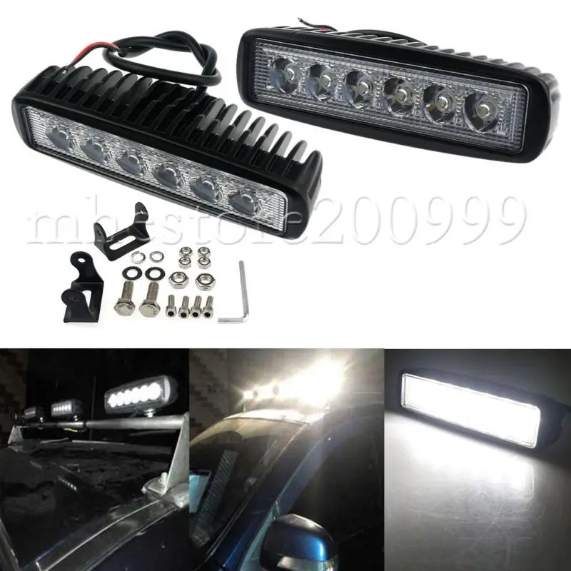 ZUCZUG 6 led 18W Work Light 6 inch Spot Flood Working Driving Offroad