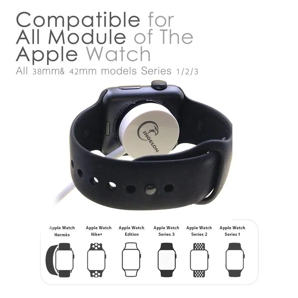 Ingelon Watch Charger for Apple Magnetic Wireless Charging Cable 38mm & 42mm , Dropshipping charge for iWatch Watch Series 3 2 1 (3)