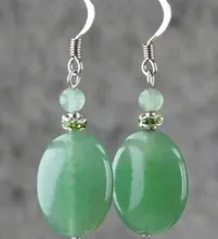Fashion Elegant Earrings natural aventurine jade jewelry crystal accessories High quality earring 2017 Christmas gift