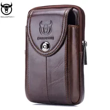 Bullcaptain Для мужчин Пояса из натуральной кожи известный бренд тенденция Фанни Талии Сумка поясная мобильный телефон случае сигареты ключеник бумажник
