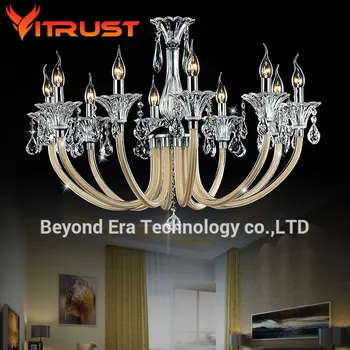 

Luxury chandelier Fashion simple personality crystal Chandelier light 10 Arms fashion rustic beige crystal chandelier lighting