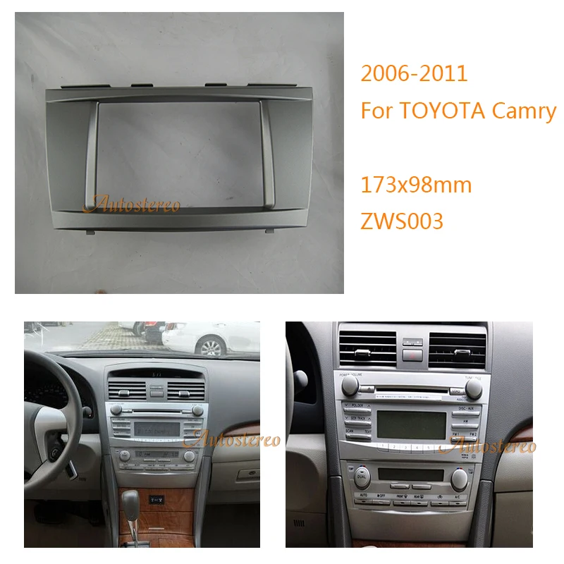 

Car CD Radio Frame Kit Fascia Surround Panel for TOYOTA Camry 2006-2011 Stereo Facia Trim Dash CD Installation Kit 07-003