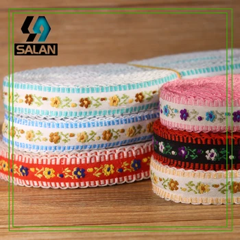 

The new supply 2CM wide multi - color pastoral flowers ribbon spot hand DIY wandering national wind clothing accessories