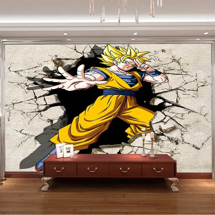 ドラゴンボール写真の壁紙3dアニメ壁壁画カスタム漫画の壁紙子供の寝室リビングルームの壁アートルームのインテリア廊下 Photo Wallpaper 3d Photo Wallpaperwallpaper 3d Aliexpress
