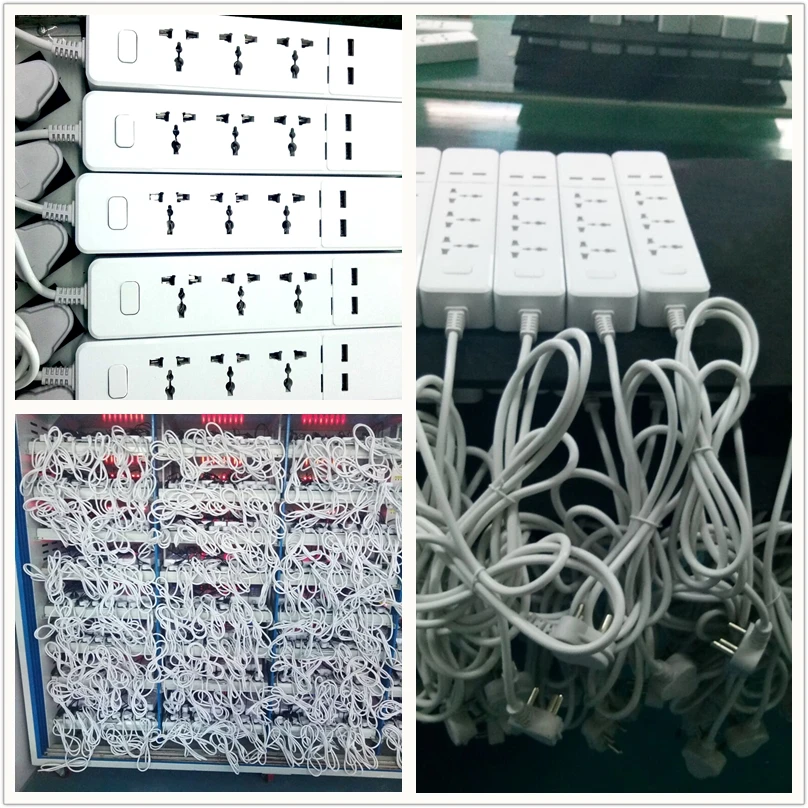 Baratos Banda de Alimentación inteligente Wifi con 3 tomas universales 2 estación de carga USB funciona con enchufes Alexa Google Home asistente REINO UNIDO AU UE India