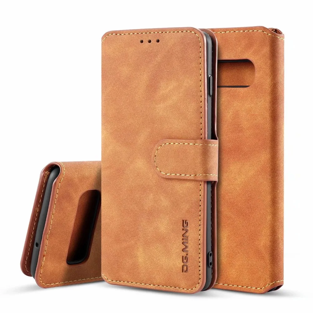 

S10 Retro Leather Flip Case For Samsung Galaxy S10 Plus S10e S10+ Case Wallet 3 Card Slot Business Cover for Galaxy S10 10e Case
