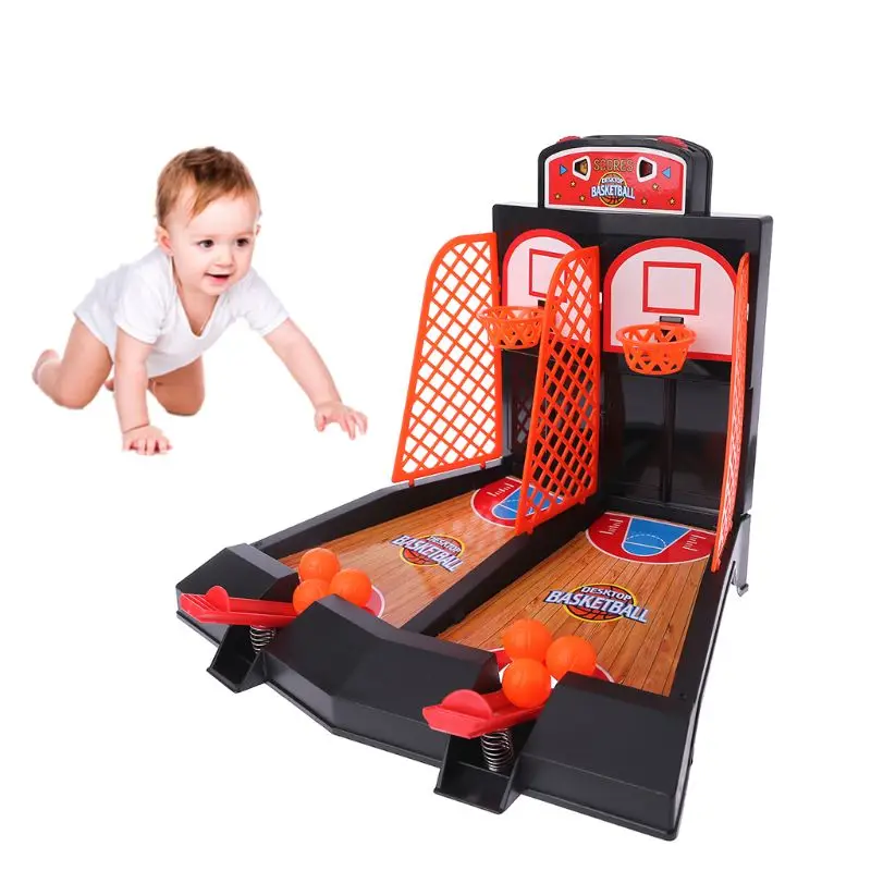 

Kids Mini Desktop Basketball Shooting Game Toys Indoor Table Finger Ejection Basketball Court Shooting Sport Toy For Children