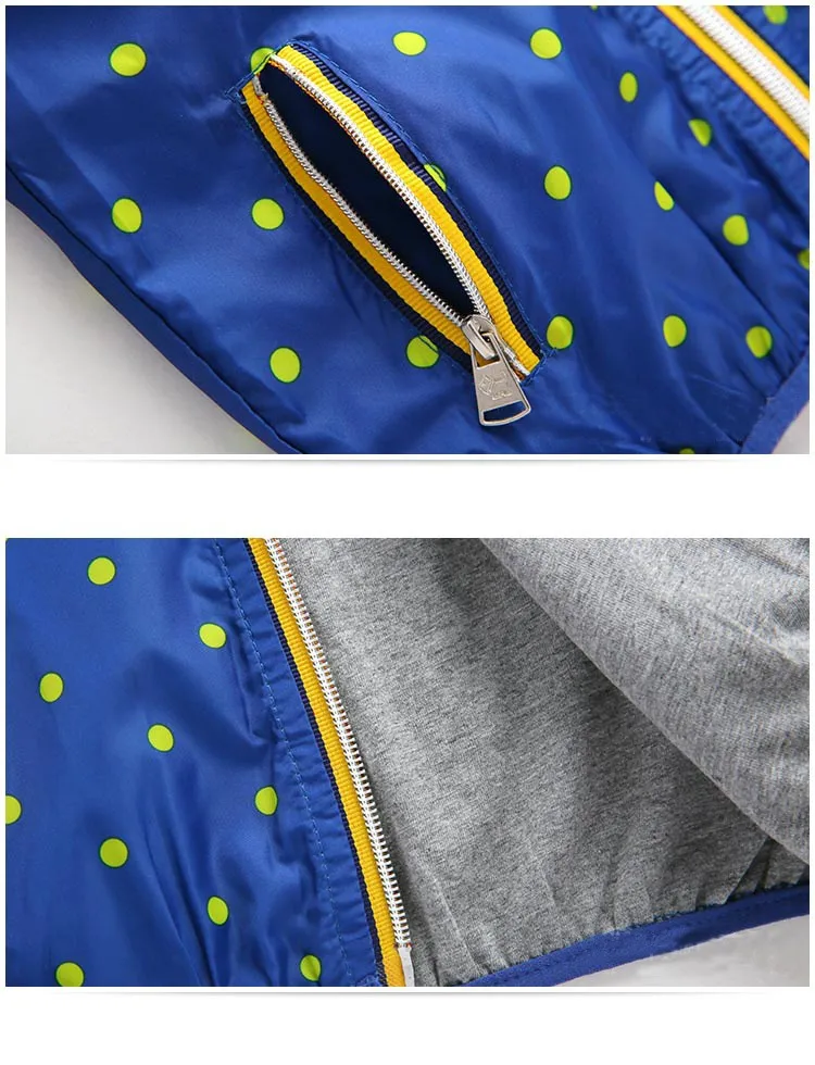 WENDYWU/осень г. модные детские водонепроницаемые пальто в горошек с капюшоном для мальчиков детская куртка ветровка для мальчиков детская спортивная одежда