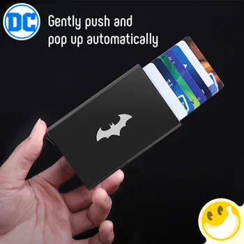 

Justice Alliance Batman style Metal Card Holder Aluminium Alloy Credit Card Holder Wallet Antitheft Automatic Pop Card Case