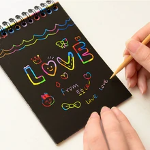 Amazing Drawing Board Paper Scraping Painting Children Kids learning Drawing Education Toys Scratch Cartoon Magic Colorful