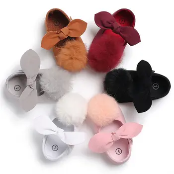 

Baby Girls Lace Cute Shoes Sweet Bowknot Lace Up Formal Soft Sole Cloth Newborn First Walkers 0-18M